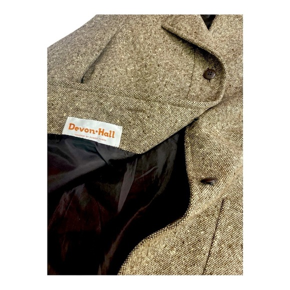 Devon Hall Brown and Cream Tweed Jacket. Vintage. - Picture 4 of 11